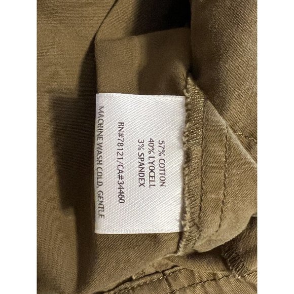 EILEEN FISHER Collared Lightweight Button Up Utility Jacket Small Greenish Brown - Picture 10 of 11